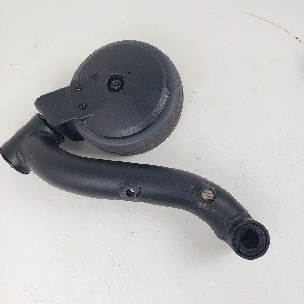 Quantum Q6 Edge Power Wheelchair Front Left Caster Arm Assembly with Wheel Black
